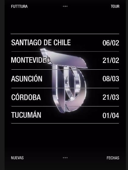 La hoja de ruta de Futttura, que trae a Tini a Córdoba.