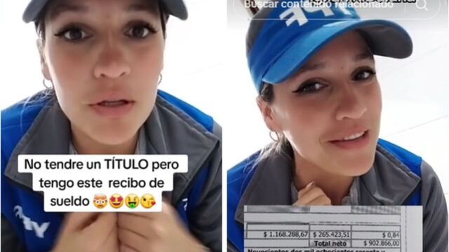 Es playera y reveló en TikTok cuanto gana al mes: “No tendré un título, pero tengo este recibo de sueldo”.