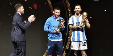 Leo Messi durante la gala de la Conmebol.