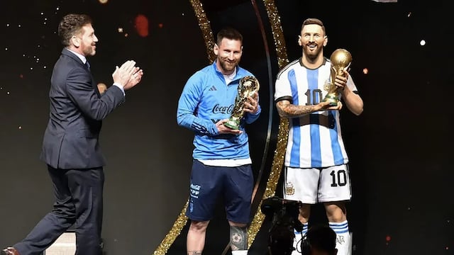 Leo Messi durante la gala de la Conmebol.
