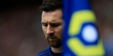 Lionel Messi atraviesa su peor momento en el PSG. (AP Foto/Aurelien Morissard)