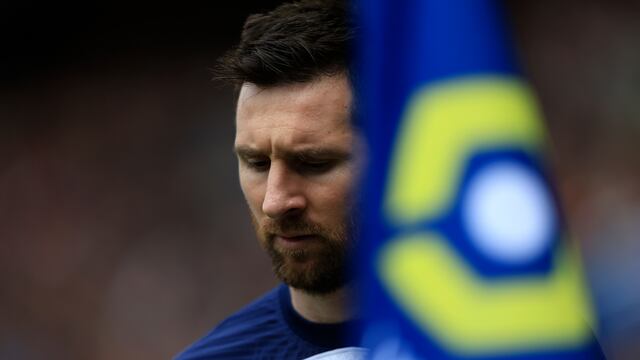 Lionel Messi atraviesa su peor momento en el PSG. (AP Foto/Aurelien Morissard)