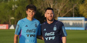 Los zurdos coincidieron en el predio de Ezeiza hace un mes.