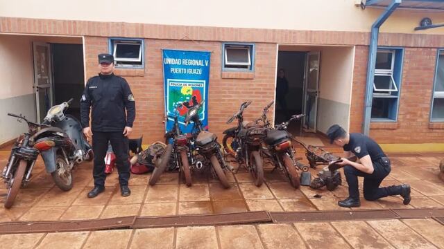Wanda: siete motocicletas robadas fueron recuperadas.