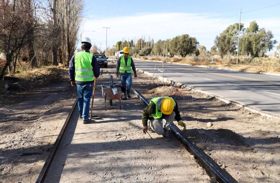 Construyen una ciclovía en Los Sauces y reacondicionan totalmente la vía para ciclistas en Yrigoyen
