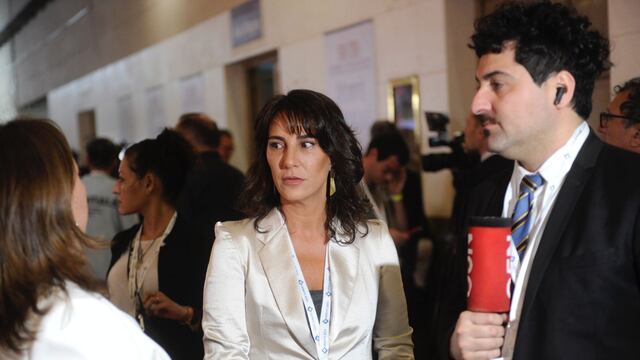 Natalia de la Sota, presente en el tercer debate presidencial. Foto: Federico López Claro / Corresponsalía