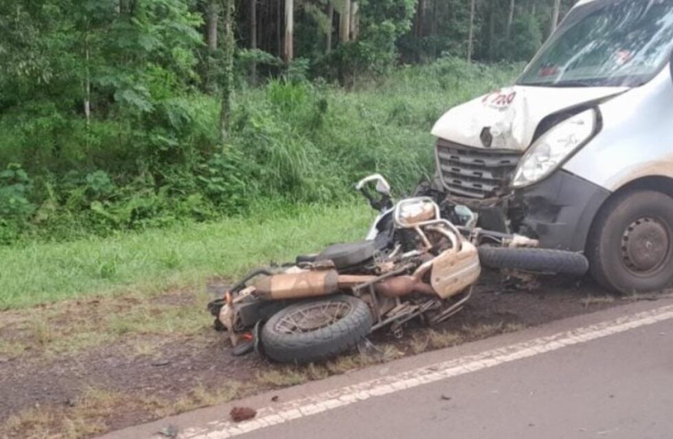 Tristemente, falleció el motociclista brasilero involucrado en un choque en Eldorado