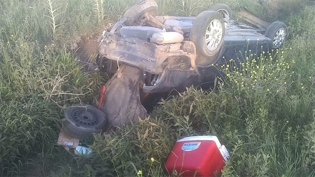 El vuelco ocurrió en Nogoyá.