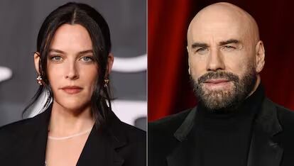 Riley Keough y John Travolta.