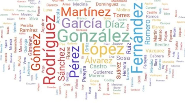 Cuáles son los tres apellidos conocidos que lideran el ranking nacional.