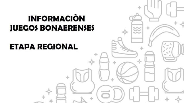 JUEGOS BONAERENSES:ETAPA REGIONAL