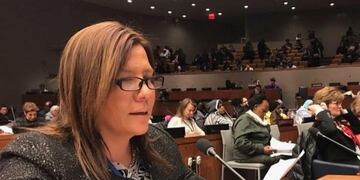 La senadora provincial Lucrecia Egger