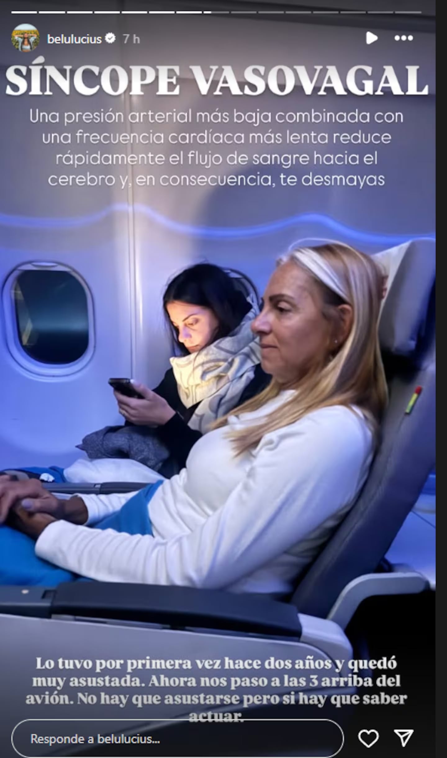 El terrible susto que pasó Belu Lucius por una descompensación de su mamá en un vuelo