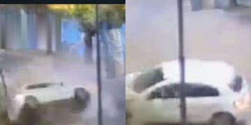 Video. El impactante vuelco en la ciudad de Córdoba.