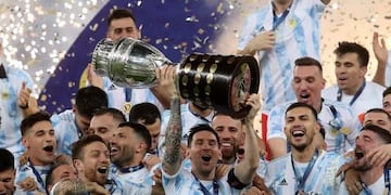 La Selección Argentina cuando ganó la Copa América 2021.