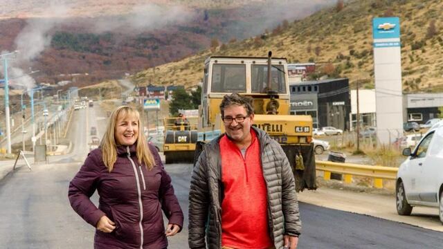 Ushuaia: se repavimentó la avenida Héroes de Malvinas