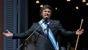 Javier Milei ante el reclamo del campo por las retenciones (La Voz archivo).