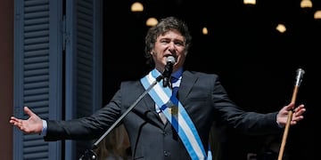 Javier Milei ante el reclamo del campo por las retenciones (La Voz archivo).
