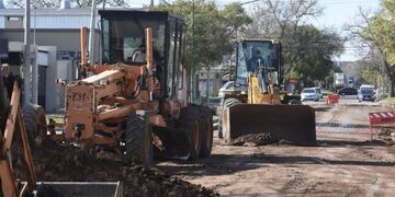 Obra de pavimento en Los Nogales