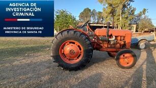 El tractor secuestrado en Sunchales
