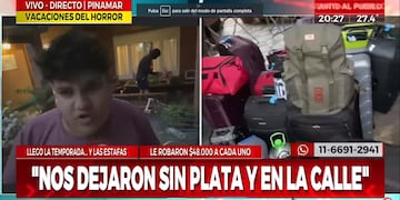Alejandro en Crónica TV, relatando la estafa sufrida en la Costa.