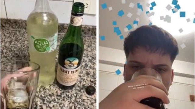 Invento argentino: mezcló Fernet con Aquarius de pera y el resultado es furor en TikTok.