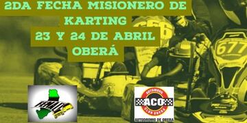 Motores encendidos para la segunda fecha del Misionero de Karting en Oberá.