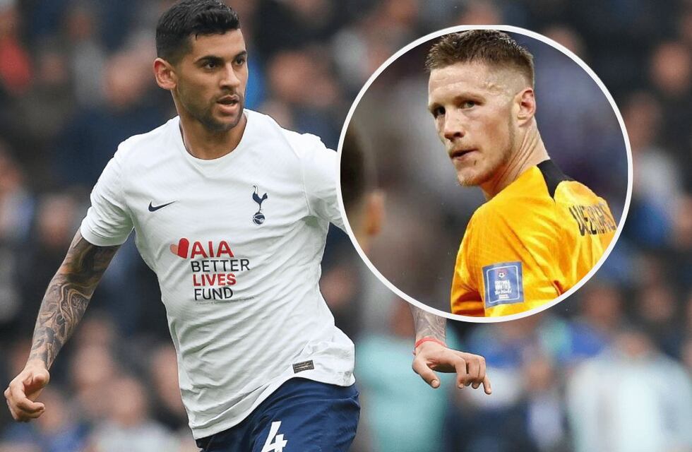 Se picó: Cuti Romero y “el Bobo” Weghorst se cruzaron en el partido del Tottenham y Manchester United