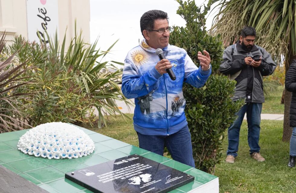 Comodoro Rivadavia: una artista homenajeó a los excombatientes con una hortensia de 649 pétalos