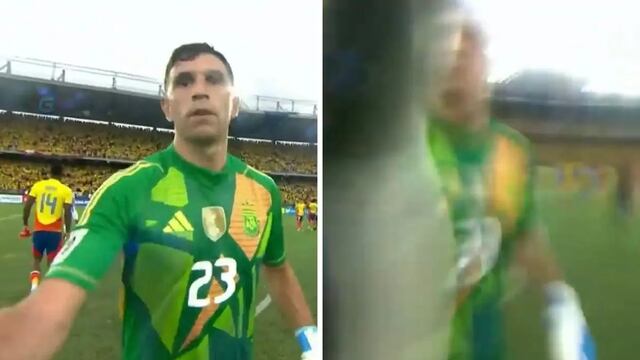 Tras el golpe a la cámara al final del partido con Colombia, Dibu Martínez rompió el silencio.