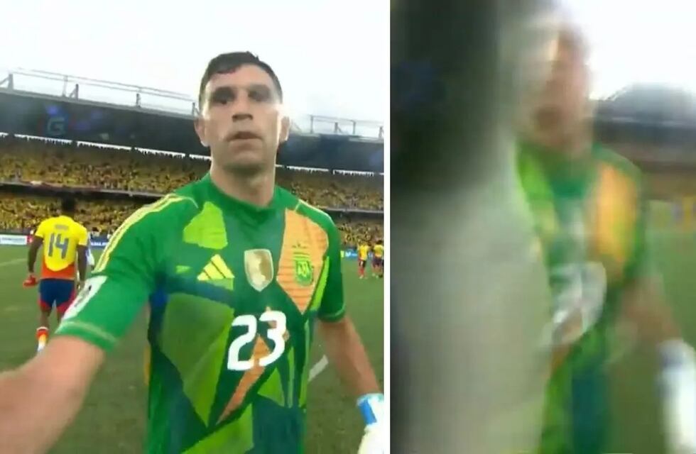 Tras el golpe a la cámara al final del partido con Colombia, Dibu Martínez rompió el silencio