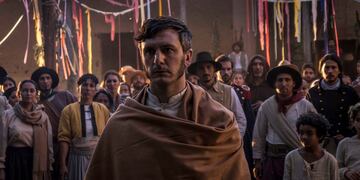 Uno de los cuadros del estreno "Historias de Vendimia", en este caso el actor Santiago Caranza que interpretó a un General San Martín de "carne y hueso". Gentileza