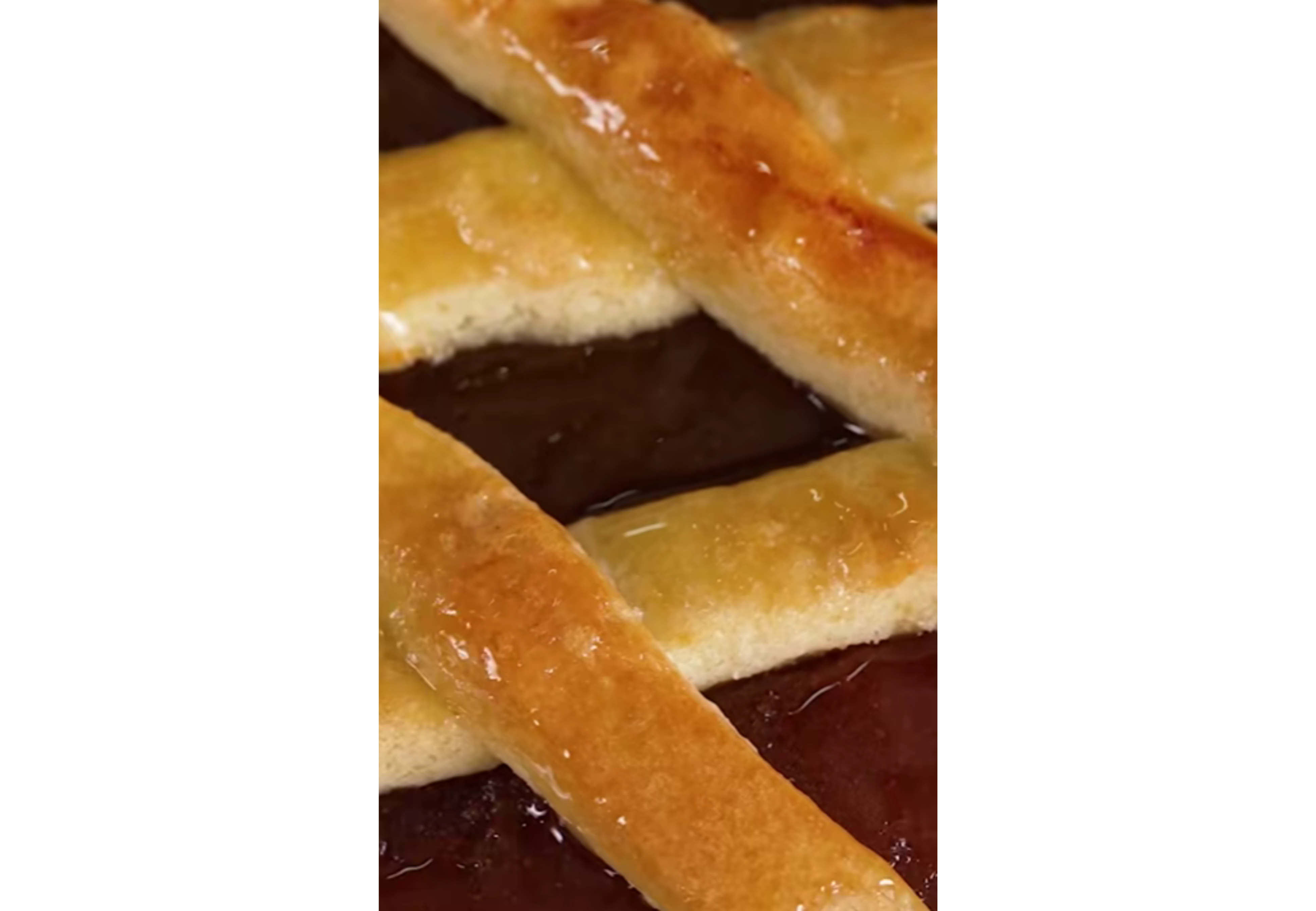 El detalle de la pastafrola mixta.