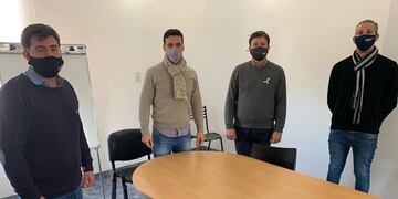 Reunión con autoridades del ferrocarril en Soldini (Comuna de Soldini)