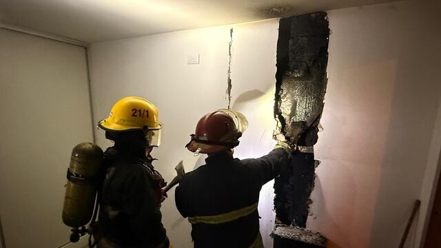 Bomberos Arroyito sofocaron principio de incendio estructural en una vivienda de Barrio Don Pablo