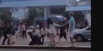 Feroz pelea a la salida de un boliche