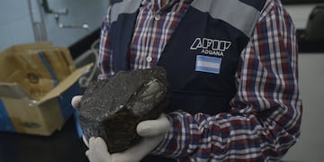 Aduana secuestró un meteorito que estaba en un auto que venía de Chile. Foto: AFIP Aduana