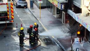 Incendio en barrio Centro. (Gentileza)