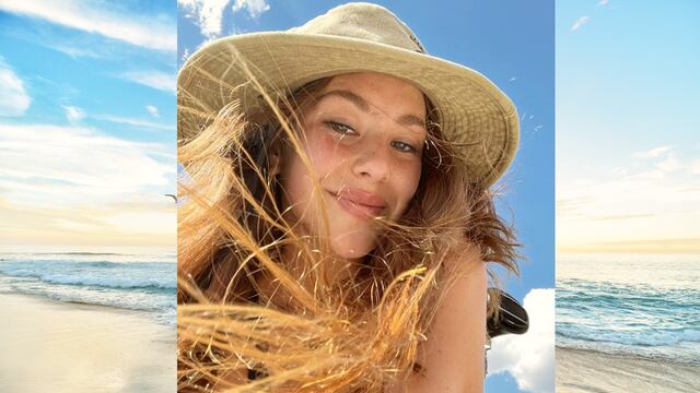 Cecilia "Beba" Mirabile disfruta del calor de verano en La Florida, San Luis.