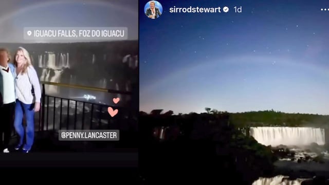 Rod Stewart visitó a las Cataratas del Iguazú.