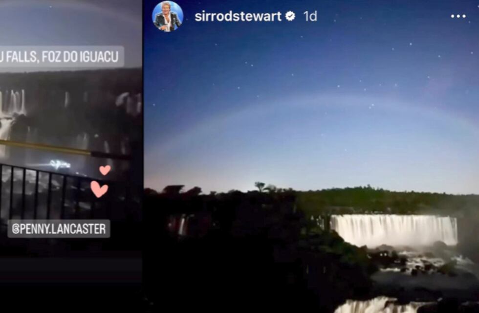 Rod Stewart visitó a las Cataratas del Iguazú