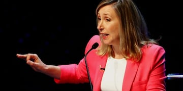 Myriam Bregman durante el debate presidencial. Foto: Clarín