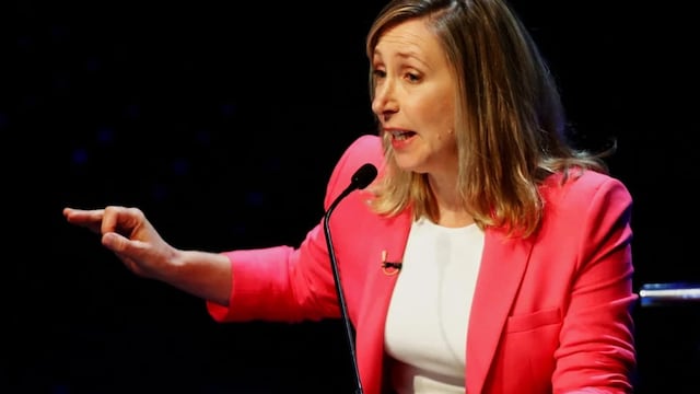 Myriam Bregman durante el debate presidencial. Foto: Clarín