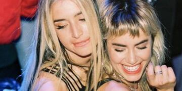 La española y la argentina en una fiesta compartida a comienzos de año. (Foto web).