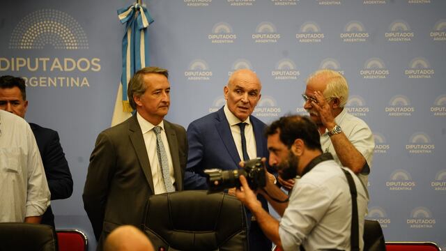 José Luis Espert y Nicolás Mayoraz, presidentes de las comisiones de Presupuesto y Asuntos Constitucionales (Foto: Clarín)