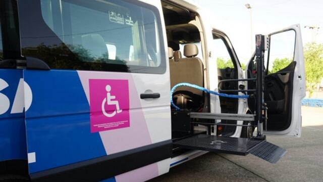 Minibus para personas discapacitadas de San Luis.