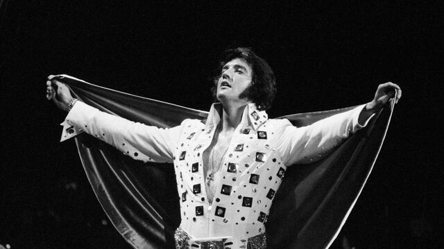 Elvis Presley en el Madison Square Garden en 1972 (AP)