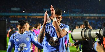 Belgrano jugó todo el segundo tiempo con 10 ante Argentinos Juniors, por la tarjeta roja a Pablo Chavarría a los 39 del primer tiempo.