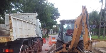 Obras públicas en diferentes barrios de Rafaela