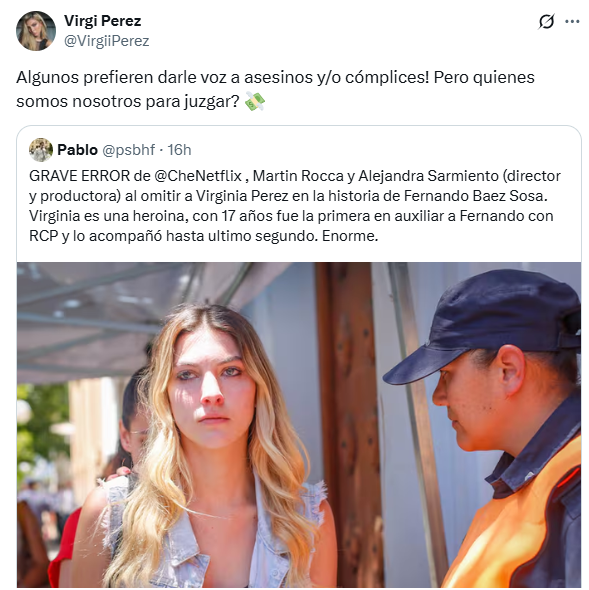 El enojo de la joven que le hizo RCP a Fernando Báez Sosa por el documental de Netflix